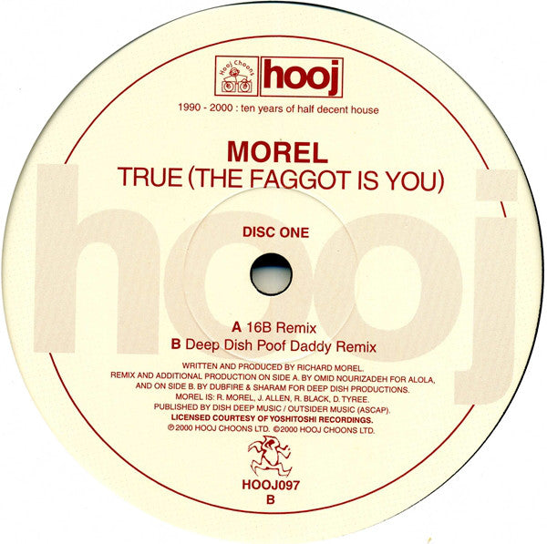 Morel : True (The Faggot Is You) (12", 1/2)