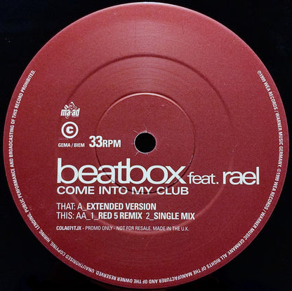 Beatbox Feat. Rael : Come Into My Club (12", Promo)