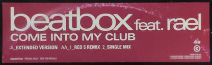 Beatbox Feat. Rael : Come Into My Club (12", Promo)