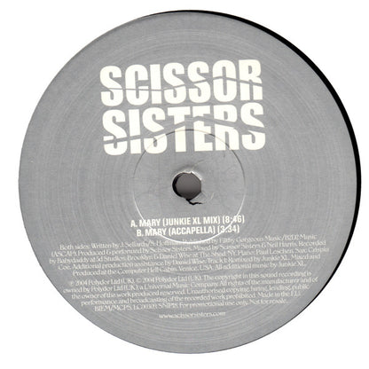 Scissor Sisters : Mary (12", Promo)