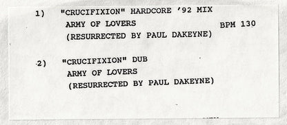 Army Of Lovers : Crucifixion (Paul Dakeyne Remixes) (12", W/Lbl, Sti)