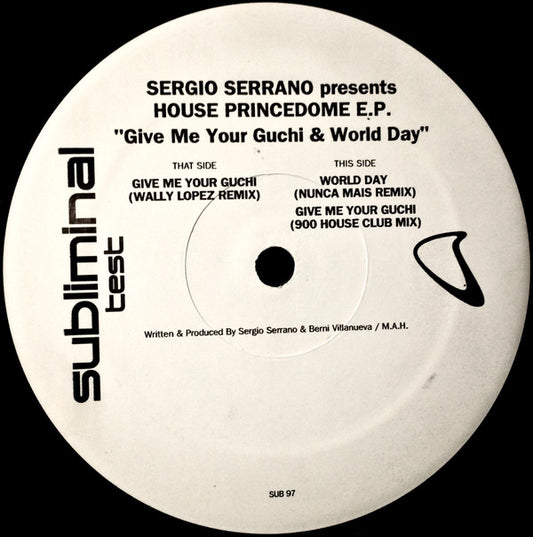 Sergio Serrano : House Princedome EP (12", EP, Promo, TP)