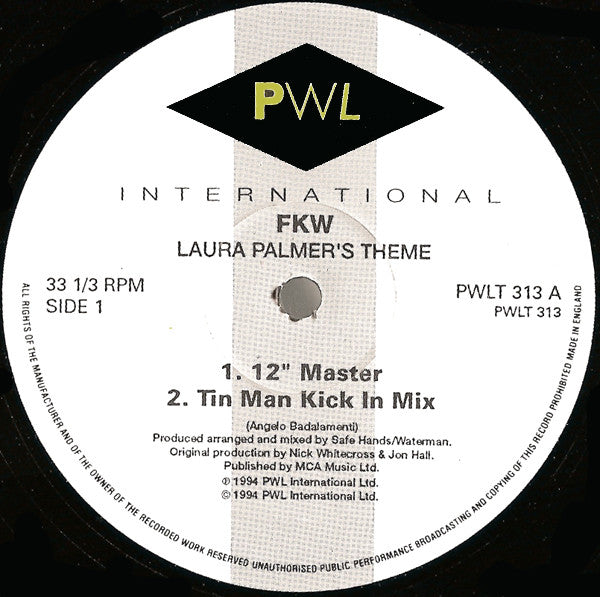 FKW (2) : Laura Palmer's Theme (Twin Peaks) (12")
