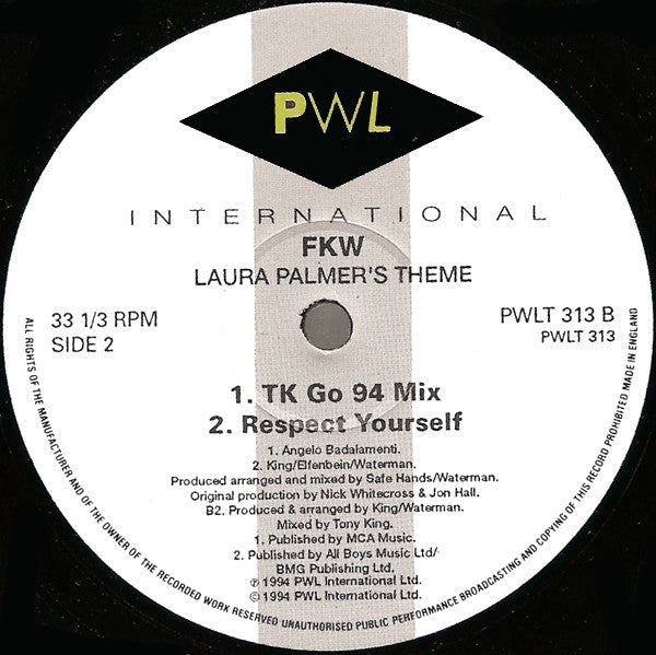 FKW (2) : Laura Palmer's Theme (Twin Peaks) (12")
