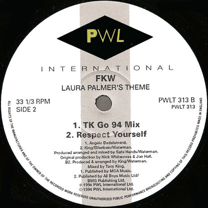 FKW (2) : Laura Palmer's Theme (Twin Peaks) (12")