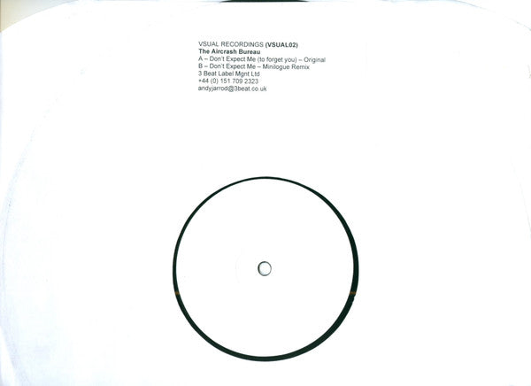 The Aircrash Bureau : Don't Expect Me (To Forget You) (12", Promo, W/Lbl)