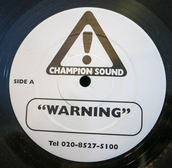 Champion Sound (2) : Warning (12", Promo)