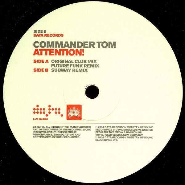Commander Tom : Attention! (12")