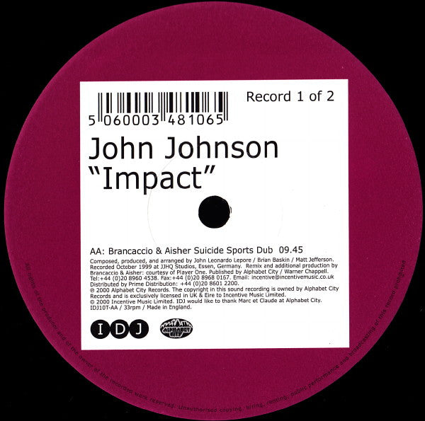 John Johnson : Impact (12", 1/2)