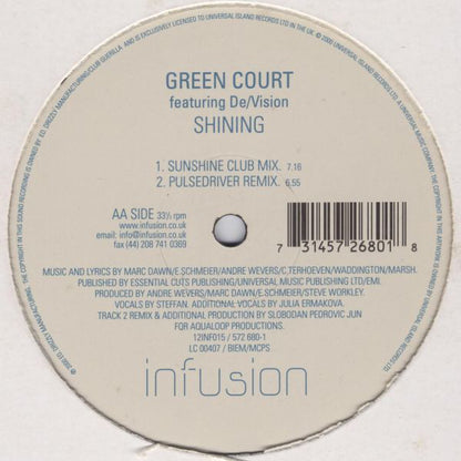 Green Court Featuring De/Vision : Shining (12")