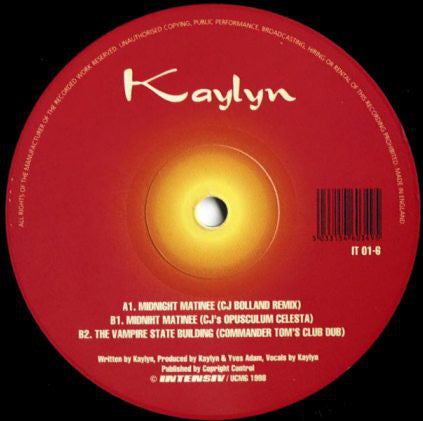 Kaylyn : Midnight Matinee (Remixes) (12")