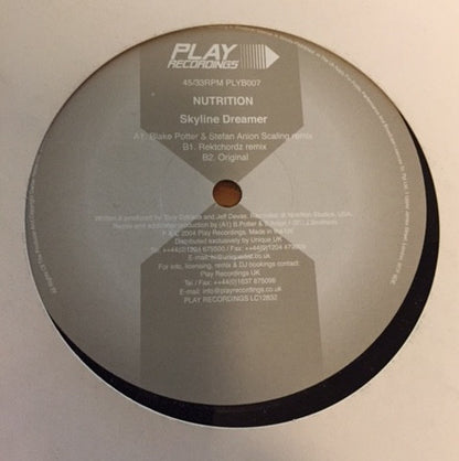 Nutrition : Skyline Dreamer (12")