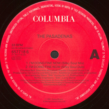 The Pasadenas : I'm Doing Fine Now (12", Single)