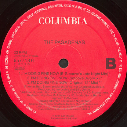 The Pasadenas : I'm Doing Fine Now (12", Single)