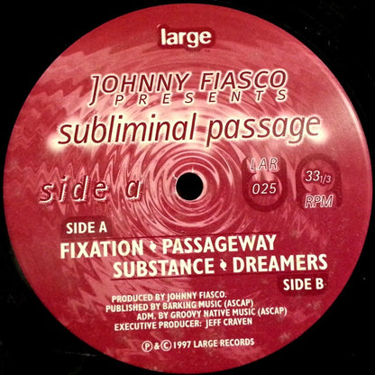 Johnny Fiasco : Subliminal Passage (12")