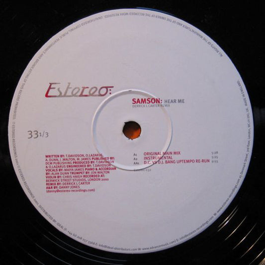 Samson : Hear Me (Derrick L. Carter Remix) (12")