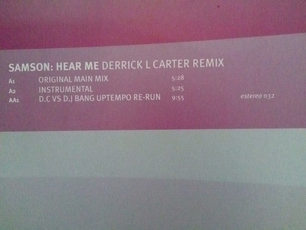Samson : Hear Me (Derrick L. Carter Remix) (12")