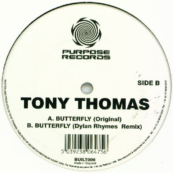Tony Thomas : Butterfly (12")