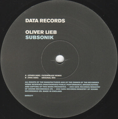Oliver Lieb : Subsonik (12")