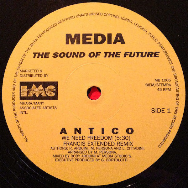 Antico : We Need Freedom (Remixes) (12")