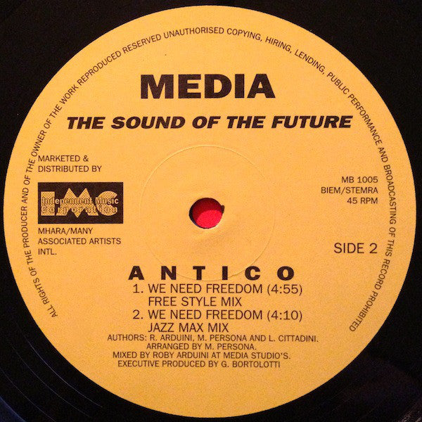 Antico : We Need Freedom (Remixes) (12")