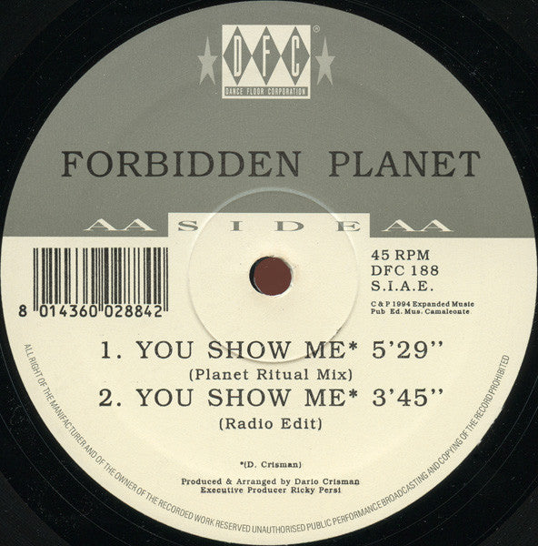 Forbidden Planet (3) : You Show Me (12", Promo)