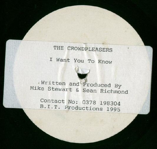 The Crowdpleasers : I Want You To Know (12", S/Sided, W/Lbl)