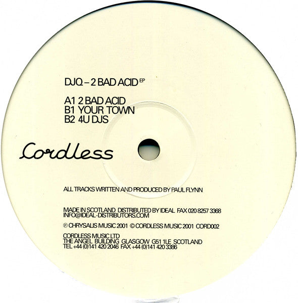 DJQ* : 2 Bad Acid EP (12", EP)
