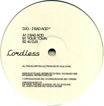 DJQ* : 2 Bad Acid EP (12", EP)