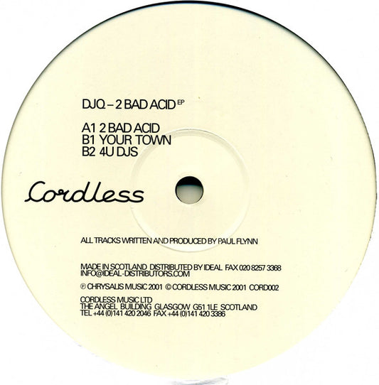 DJQ* : 2 Bad Acid EP (12", EP)