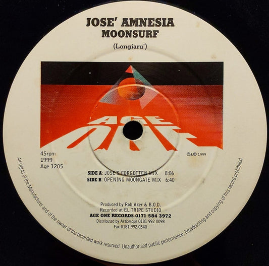 Jose' Amnesia* : Last Sunset In Ibiza (12")
