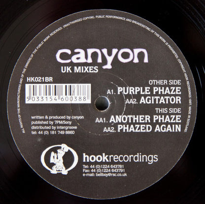 Canyon : Purple Phaze (UK Mixes) (12")