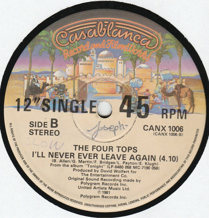 Four Tops : Don't Walk Away (12", Single)