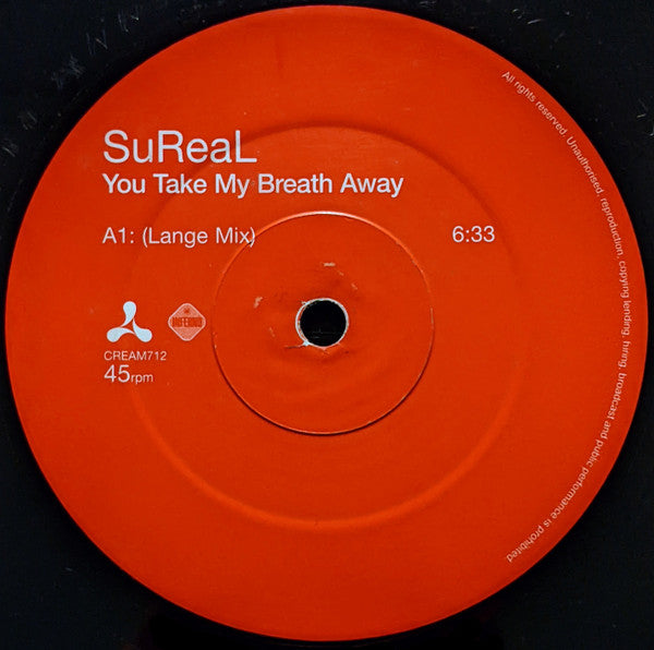 SuReaL : You Take My Breath Away (12")