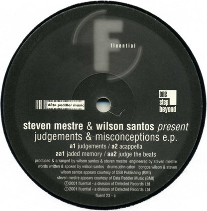 Steven Mestre & Wilson Santos : Judgements & Misconceptions E.P. (12", EP)