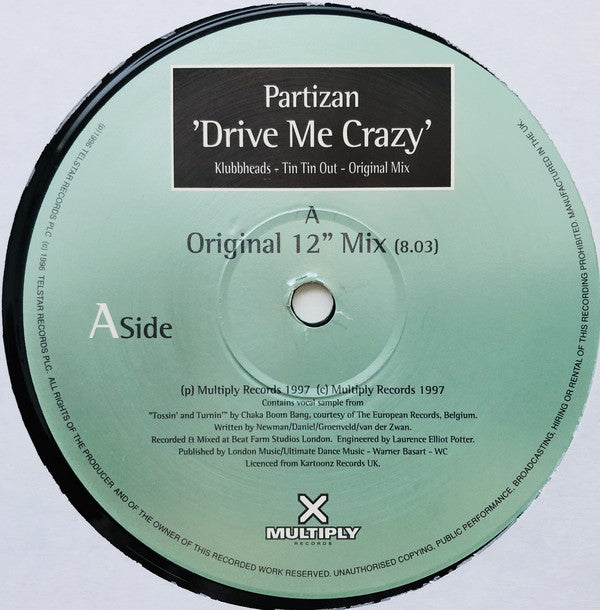 Partizan : Drive Me Crazy (12")