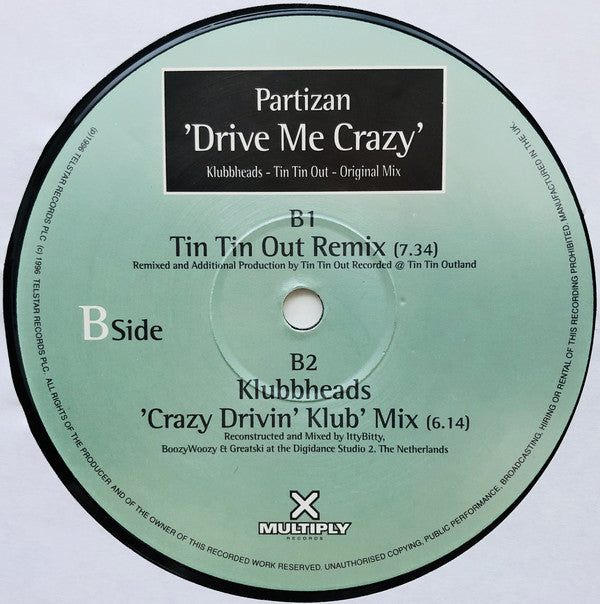 Partizan : Drive Me Crazy (12")