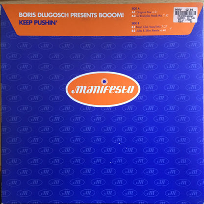 Boris Dlugosch Presents Booom! : Keep Pushin' (12")