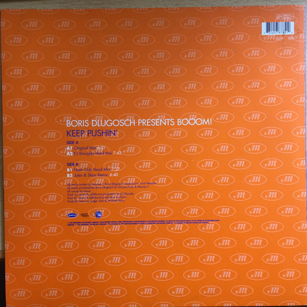Boris Dlugosch Presents Booom! : Keep Pushin' (12")