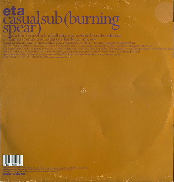 ETA : Casual Sub (Burning Spear) (12")