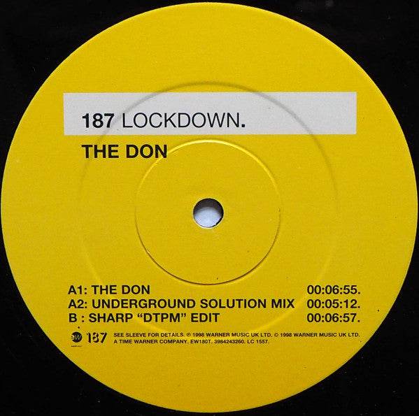 187 Lockdown : The Don (12")