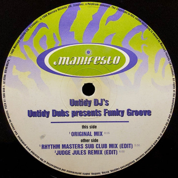 Untidy DJ's : Untidy Dubs Presents Funky Groove (12")