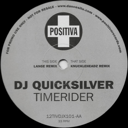 DJ Quicksilver : Timerider (12", Promo)