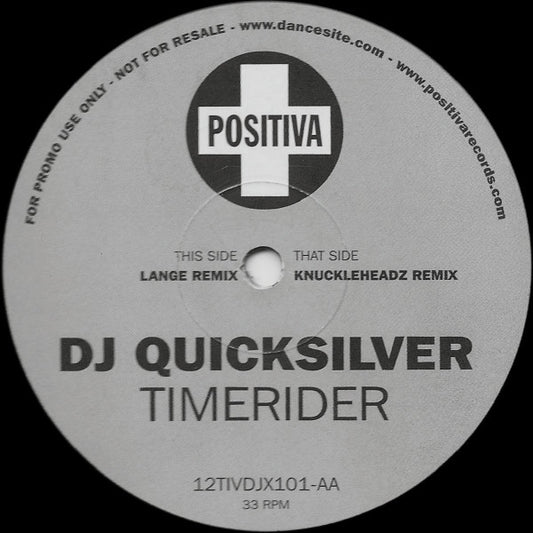 DJ Quicksilver : Timerider (12", Promo)