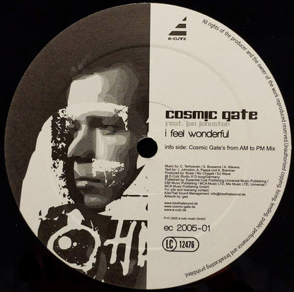 Cosmic Gate Feat. Jan Johnston : I Feel Wonderful (12")