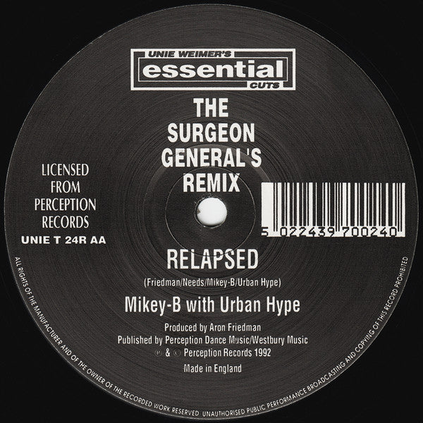 Mikee B With Urban Hype : JB2 / Relapsed (Remix) (12")