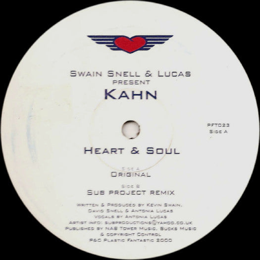 Swain, Snell & Lucas Present Kahn : Heart & Soul (12")