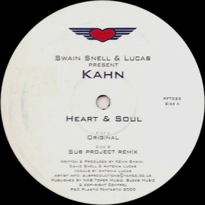 Swain, Snell & Lucas Present Kahn : Heart & Soul (12")