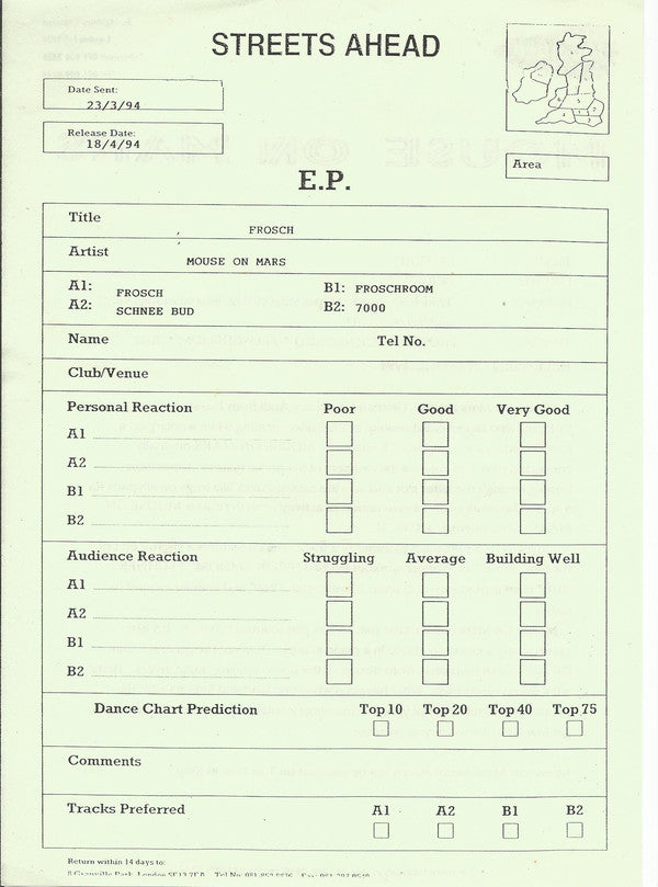 Mouse On Mars : Frosch (12")