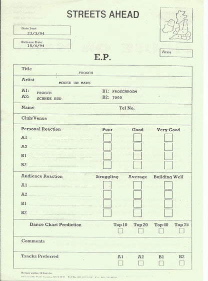 Mouse On Mars : Frosch (12")